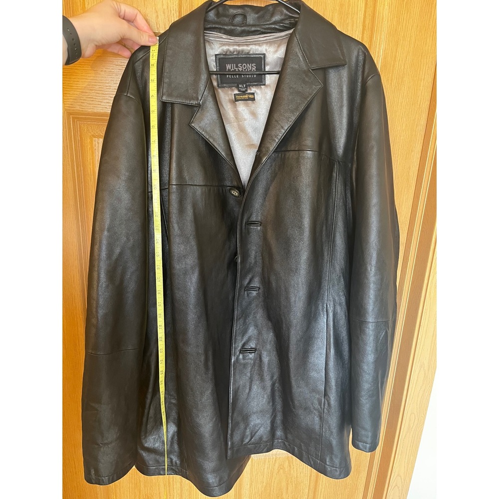 Wilsons Leather Pelle Studio Mens XLT Black Thinsulate Insulated Car Coat Jacket